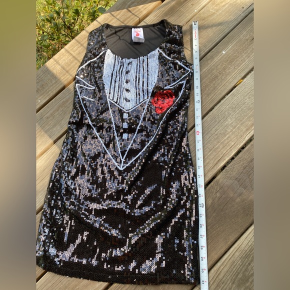 Delicious sequin tuxedo dress - Picture 2 of 10